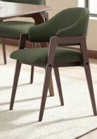 Colamy Green Upholstered Dining Chairs with Rubberwood Legs New in Box $399