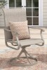 Lark manor Outdoor 360&deg; Swivel Patio Dining Chair Set with PVC-Coated Polyester New in Box $399
