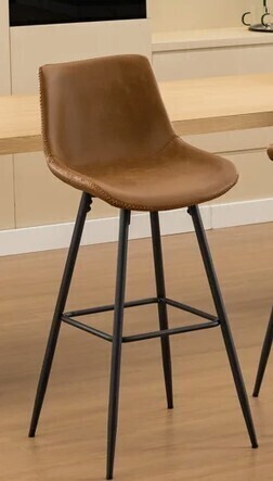 George Oliver Faux Leather Modern Low Back Counter Stool $299