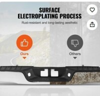 VEVOR Rear Step Bumper, Compatible with 2007-2013-Toyota Tundra, Chrome Steel Back Bumper, Assembly Replacement Rear Bumper with License Plate Light and Step Pad, without Sensor Holes, for TO1103117 New in Box $499