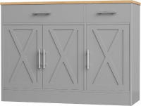Shintenchi Modern Farmhouse Sideboard Buffet Cabinet in Dark Gray New in Box $499
