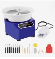 VEVOR Pottery Wheel, 10 inch Pottery Forming Machine, 350W Electric Wheel for Pottery with Foot Pedal and LCD Touch Screen, Direct Drive Ceramic Wheel with Shaping Tools for DIY Art Craft, Blue New in Box $299