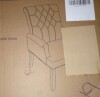Winston Porter Tufted Upholstered High Back Accent Armchair, Faux Leather in Beige New in Box $399 - 2