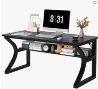 Inbox Zero Antawan Commercial Grade Office Computer Desk and Home Office Desk in Black New in Box $399