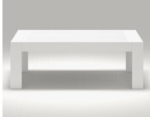 Layinsun Alturas Standalone Product Aluminum Outdoor Patio Coffee Table Modern Rectangle End Table in White New in Box $299