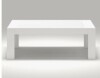 Layinsun Alturas Standalone Product Aluminum Outdoor Patio Coffee Table Modern Rectangle End Table in White New in Box $299