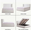Latitude Run Gaillarde Hydraulic Lift Up Storage Upholstered Platform queen bed in off white new in box $799