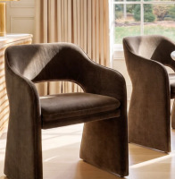 Pop Maison Charlotte Modern Chenille Velvet Dining Chair with Arms new in box $699