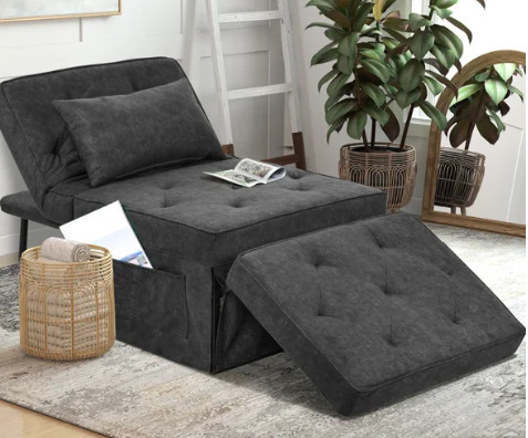 Ebern Designs Bocanegra 73'' Length 4-in-1 Multi-function Convertible Folding Sofa Bed Ottoman new in box $499