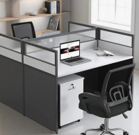 VIFOTO Rectangle 2 Person Office Workstation Cubicle Desk new in box $999
