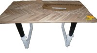 Loon Peak Premium Butcher Block Dining Table Top, 100% Solid Wood, Thick With Metal Base New $799