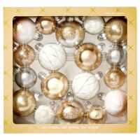 Kirkland Signature Glass Ornaments 18-Piece Set New In Box $79