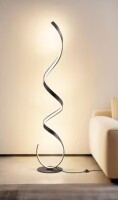 EDISHINE 59 in. Black Modern Dimmable LED Standard Floor Lamp with Remote Control, 3-Color Temperature & Adjustable Head New In Box $299