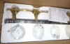Ebern Designs 4 Light Modern Bathroom Light Fixtures Over Mirror, Black Gold Vanity Lights Milky White Glass Shades, E26 Socket (Bulbs Not Included) New In Box $299 - 2