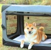 Pettycare 30" x 21" x 21" Soft Collapsible Crate for Small Dogs, 4-Door Portable Foldable Soft Kennel with Chew Proof Mesh Windows for Indoor & Outdoor Travel, Navy New in Box $199