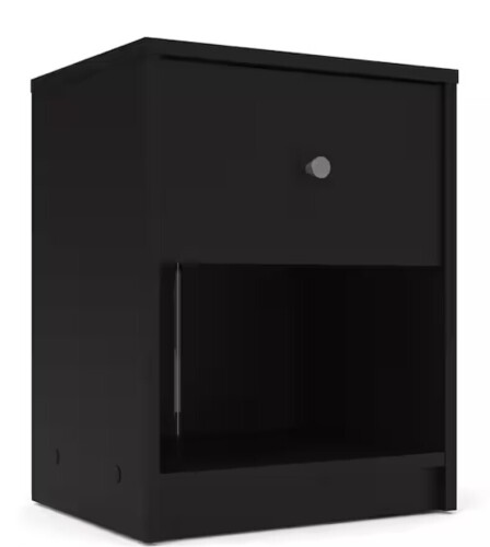 Tvilum Portland Black 1-Drawer 14.92 in. W Nightstand $199