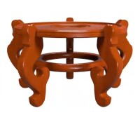 Red Lantern 15.5 in. Rosewood Fishbowl Stand in Honey New In Box $199