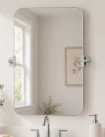 Niveal Virelia 24 in. W x 36 in. H Rectangular Framed Tilt Wall Mount Bathroom Vanity Mirror in Polished Chrome New In Box $299