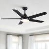 YUHAO Homedream 48" Modern Ceiling Fan With Light ABS Blades 3Cct Dimmable Reversible Dc Motor Timer Memory Remote New In Box $299
