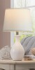 Winston Porter 19&rdquo; Ceramic Table Lamp, Modern Bedside Lamp for Nightstand, Bedroom, Living Room with Rocker Switch, White New In Box $199