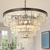 Mercer41 Makinlee 15-Light Dimmable Tiered Chandelier, 22.44" H x 31.5" W x 31.5" D New In Box $1599