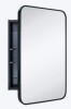 TEHOME Garnes 16.5-in x 24-in Surface/Recessed Mount Matt Black Mirrored Rectangle Soft Close Medicine Cabinet New In Box $299