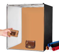 VEVOR Photo Studio Light Box, 32" x 32", 5600K Professional Photo Shooting Tent Kit with 210 LED Lights 5 Backdrops Power Adapter Soft Light Cloth Corner Pieces, High CRI ? 95 for Product Photography New In Box $199