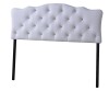 Baxton Studio Full Size Rita Modern And Contemporary Faux Leather Upholstered Button-Tufted Scalloped Headboard White $299