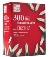 Home Accents Holiday 300 Count Clear Incandescent Mini Lights New In Box