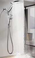Beilun Chrome High Pressure Dual Shower Head Combo With 9-Mode Handheld And 79" Hose HKTHX12CP New In Box $199