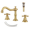 UFINE TC-16389-BG Widespread Bathroom Sink Faucet With Drain Assemly New In Box $199