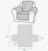 Ebern Designs 100% Waterproof Microfiber Fabric Sofa Slipcover Furniture Protector Cover with Elastic Straps for Pets Non Slip Loveseat Slipcover Machine Washable, 76" H x 70" W x 22" D / Ebern Designs 100% Waterproof Microfiber Fabric Chair Cover Furnitu - 4