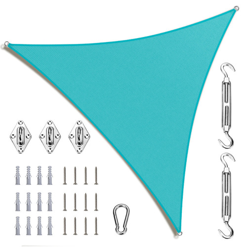 Amgo Amgo Triangle Sun Shade Sail with Hardware Kit, 24' W X 24' D X 24' L New in Box $199