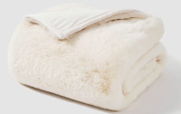 EverGrace Luxury Soft Faux Chinchilla Fur Throw Blanket 1220GSM New In Box $199