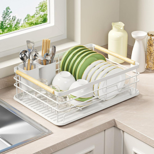 UFINE White Dish Rack for Kitchen Counter Drying Rack Kitchen New In Box $79