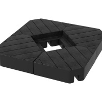 Arlmont & Co. 4 Piece Patio Umbrella Base Weights, 132Lb Water/176Lb Sand Capacity, Black, For 8'-10' Cantilever Umbrellas, Outdoor, Outdoor Sand New In Box $199
