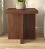 Wade Logan Elna 22" Wide Square Side Table in Satin Walnut New In Box $299