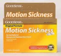 GoodSense&reg; Original Formula Motion Sickness, 12 tables New Best by 11/2028