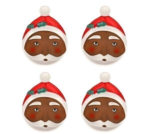 HGTV Home Selection Santa Plates (Set of 4) New In Box
