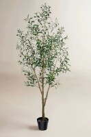 Joss & Main 6 ft. Faux Olive Tree With Fruit And Realistic Leaves For Home Decor New In Box $199