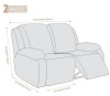 KinCam Loveseat Recliner Covers, Stretch Reclining Cover, Vanilla 2 Seat Jacquard Soft Recliner Slipcovers, Washable Recliner Couch Covers, Furniture Protector Covers with Pocket for Pet Kid $99 - 2