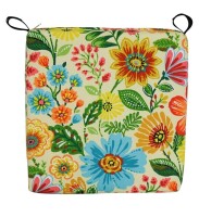 Blazing Needles 16-inch Square Outdoor Chair Cushion - Gregoire Chamomile New $79