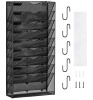 VEVOR File Wall Rack, One-Piece 10 Pockets Mesh Wall File Holder, Wall Mounted Magazine Mail Paper & Document Storage Folder, Metal Wall File Organizer with Nametag Label, for Office Home & School New In Box $79