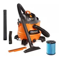 RIDGID 14 Gal. 6.0 Peak HP NXT Shop Vacuum Wet Dry Vac with Fine Dust Filter, Locking Hose, Wands and Attachments HD1400 On Working $199