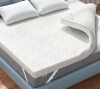 Alwyn Home Queen Size Cooling Gel Memory Foam Mattress Topper with Ice Silk Cover, Medium Plush Support for Back Pain Relief, Non-Slip Corner Straps, Pressure Relief New In Box $199