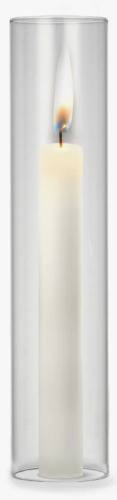Rebrilliant Clear Glass Hurricane Chimney Cover, 2.5x12 Inch Open-Ended Candle Sleeve New