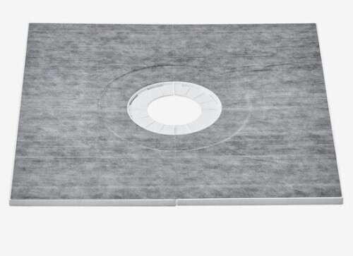 VEVOR Shower Curb Kit, 36"x36" Shower Pan Kit with 6.3" Central Drain, Lightweight EPS Shower Installation Kits with 2 Waterproof Cloths, Shower Pan Slope Sticks Fit for Bathroom New In Box $99
