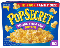 Pop Secret Microwave Popcorn Movie Theater Butter Flavor / Homestyle Butter - 3.2oz/12ct: No Artificial Preservatives, No Artificial Flavors New Assorted Best by 8/2027