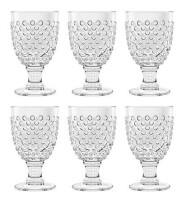 TarHong Abode Homewares Hobnail 17 oz Durable Acrylic Wine Glasses, Shatter-Resistant and Dishwasher-Safe Indoor/Outdoor Drinkware, Glass for Wine, Sangria, and Spritzers - Clear - Set of 6 New In Box $99