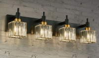 Everly Quinn 4-Light Taevion Dimmable Vanity Light New In Box $299